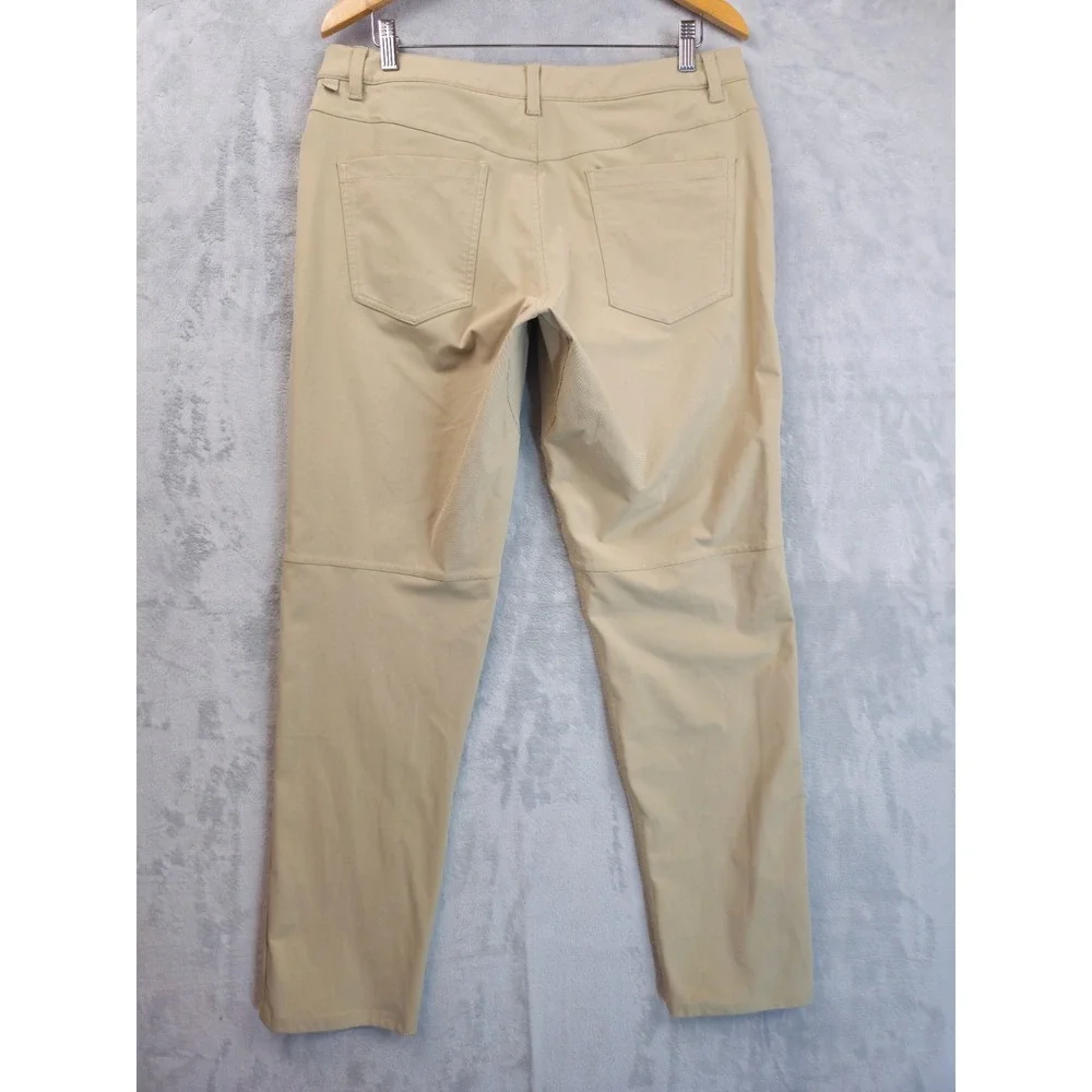 LULULEMON ABC CLASSIC FIT 5 POCKET Mens Sz 34x31 Khaki Warpstreme Stretch Pants